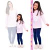 Pijama Manga Longa Infantil Fe Com Legging Moleton