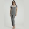 Pijama M/C Longo Viscose/Renda
