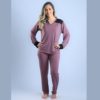 Pijama Manga Longa Feminino Liganete/Renda