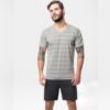 Pijama Manga Curta Masculino Gola V Viscoflex