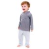 Pijama Manga Longa Infantil Ma Capuz Moleton