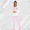 Pijama Manga Longa Feminino Fechado Canelado