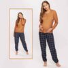 Pijama Manga Longa Feminino Entre Aberto Viscose