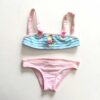 Conjunto de Biquíni Infantil Bordado Lycra