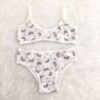 Conj.Calcinha e Sutiã S/ Bojo Alça Fixa Algodão