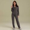 Pijama Manga Longa Feminino Aberto de Botões PV