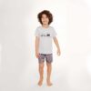 Pijama Manga Curta Infantil Ma Fechado Algodão