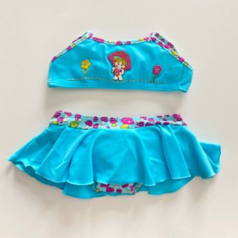Conjunto de Biquíni Infantil Com Babado Lycra Conjunto de Biquíni Infantil Com Babado Lycra