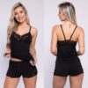 Short Doll Alça Liganete/Renda