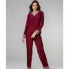 Pijama Manga Longa Feminino Calça Microfibra/Renda