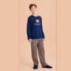 Pijama Manga Longa Infantil Ma Calça Poliviscose