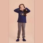 Pijama Manga Longa Infantil Fe Calça Com Punho Poliviscose