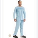 Pijama Manga Longa Masculino Fechado Algodão