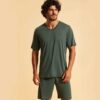 Pijama Manga Curta Masculino Microdry