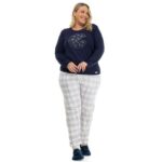 Pijama Manga Longa Feminino Fechado Suede Felpado Pijama Manga Longa Feminino Fechado Suede Felpado