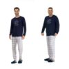 Pijama Manga Longa Masculino Fechado Viscolycra/Suede Felpado