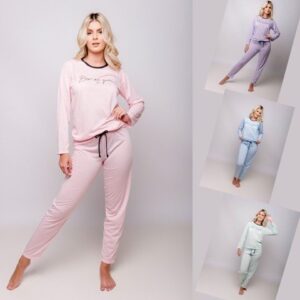 Pijama Manga Longa Feminino Fechado PV