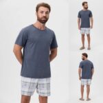 Pijama Manga Curta Masculino Gola Redonda PV Pijama Manga Curta Masculino Gola Redonda PV