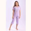 Pijama Capri Manga Curta Liganete