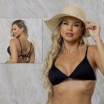 Busto de Biquíni Cortininha Alça Fixa Lycra