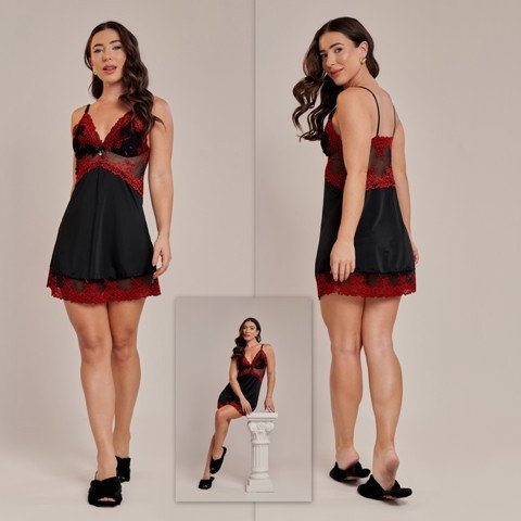 Camisola Curta S/Bojo Alça Liganete/Renda Camisola Curta S/Bojo Alça Liganete/Renda