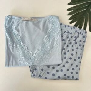 Short Doll Manga Curta Viscose/Renda