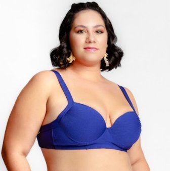 Busto de Biquíni Alça Fixa Com Bojo Lycra Busto de Biquíni Alça Fixa Com Bojo Lycra