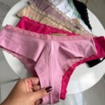 Calcinha Fio Dental Duplo Algodão / Renda