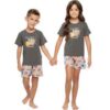Pijama Manga Curta Infantil Fe Gola Redonda Delicate