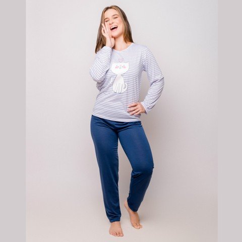 Pijama Manga Longa Feminino Fechado PV Pijama Manga Longa Feminino Fechado PV