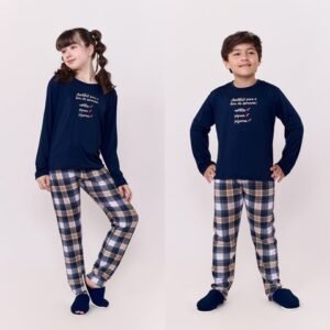 Pijama Manga Longa Infantil Ma Suede