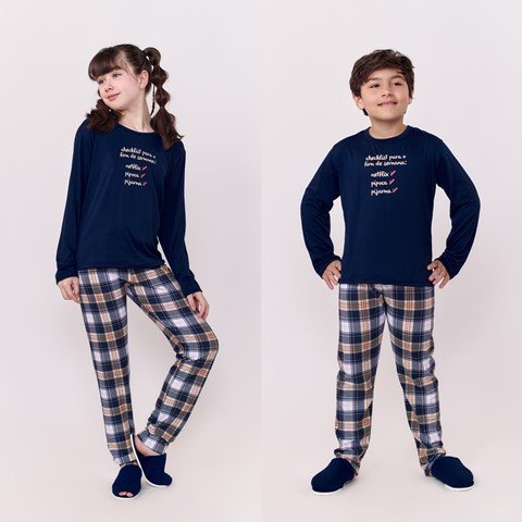 Pijama Manga Longa Infantil Ma Suede Pijama Manga Longa Infantil Ma Suede