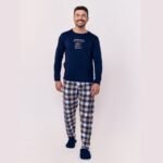 Pijama Manga Longa Masculino Suede Pijama Manga Longa Masculino Suede