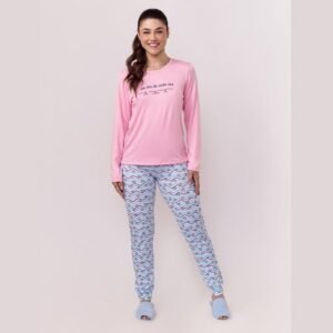 Pijama Manga Longa Feminino Com Legging Suede