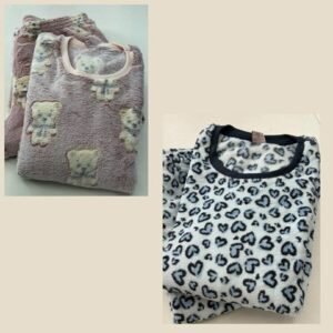 Pijama Manga Longa Feminino Fleece