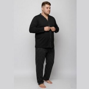 Pijama Manga Longa Masculino Aberto de Botões PV