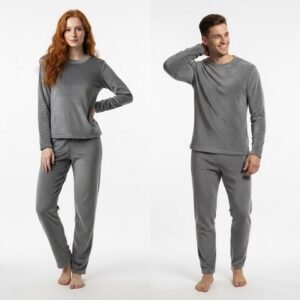 Pijama Manga Longa Unisex Fechado Fleece