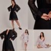 Robe Curto Com Manga Renda/Tule